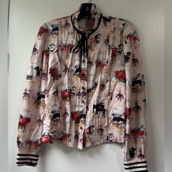 Rachel Antonoff Louise Puff Long Sleeve Shirt Sz XS - Picture 2 of 10